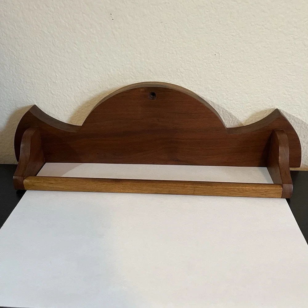 Vintage Wooden Hand/Tea Towel Rack Holder Kitchen Bathroom Decor MCM Country